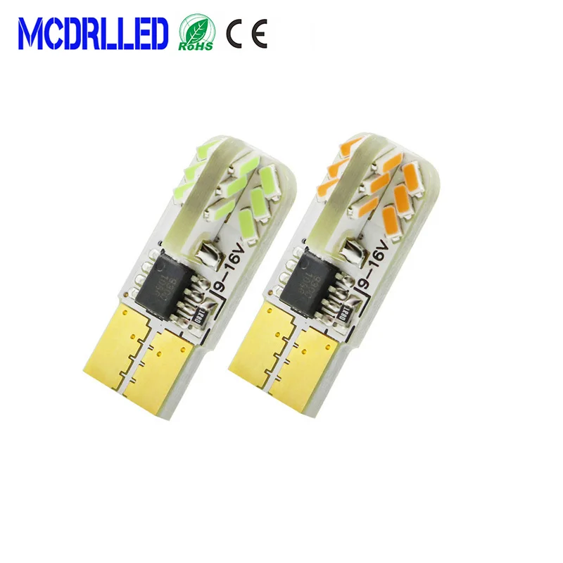 

2 шт., Автомобильные светодиодные лампы T10 24Smd Canbus W5W 3 Вт 12 В