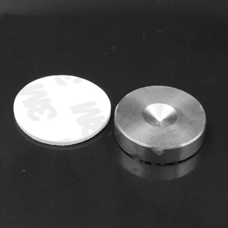 Machined Stainless Steel Speaker AMP Spike Isolation Stand Vibration Cone Feet Floor Base Pad DISC For HIFI Audio DIY 24mm 6mm