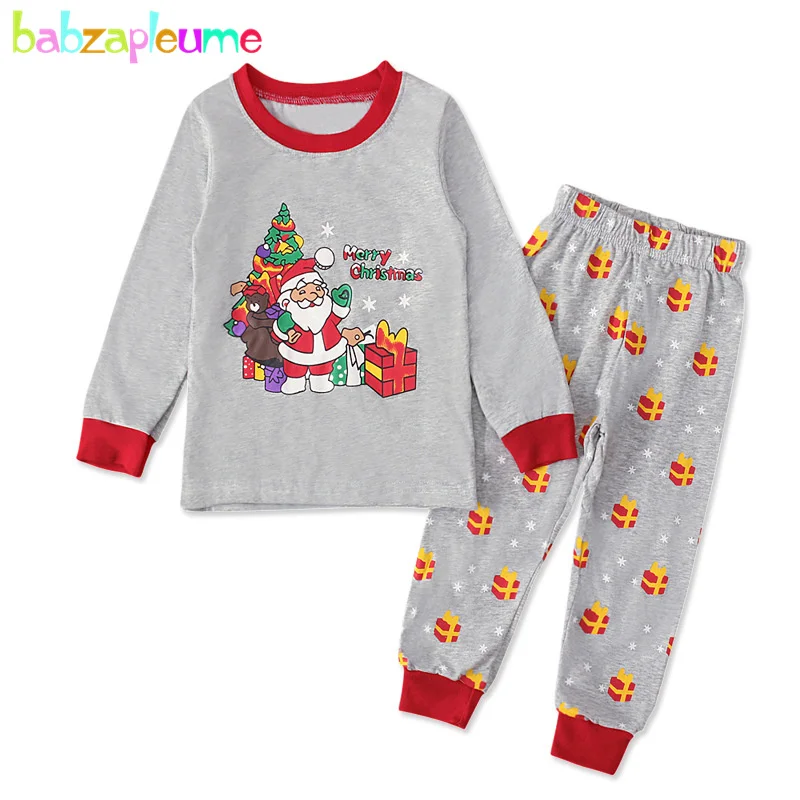 

2Piece Autumn Toddler Christmas Outfit Cartoon Cute Cotton Long Sleeve Tops+Pants Kids Tracksuit Children Clothing Set BC2119