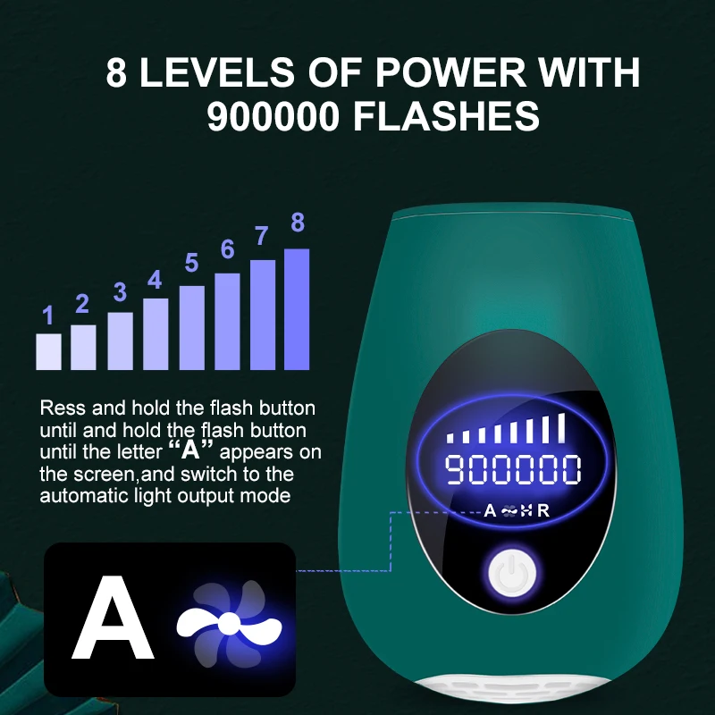 Novo permanente 990000 flashes depilador a laser indolor ipl fotodepilador depilação depiladora permanente display lcd depilador