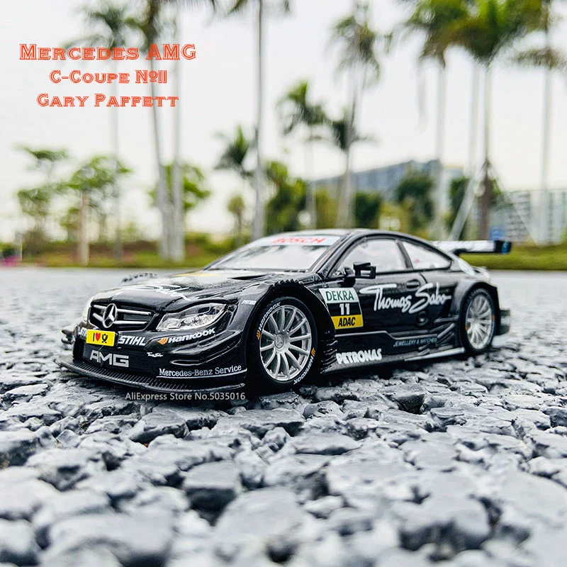 Bburago 1:32 Mercedes AMG NO.11 C-Coupe Gary Paffett WRC  DTM WTCC Rally Racing Alloy Model Car model Collecting gifts