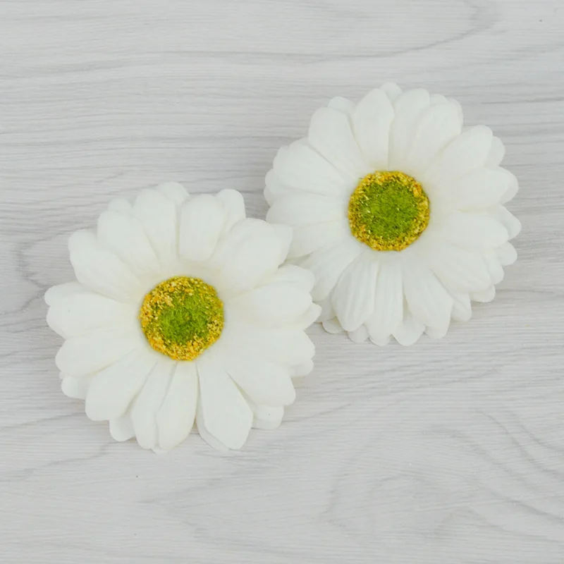 50Pcs Soap Flower Daisy Flower Head DIY Gift Box Decoration Bouquet Material Teacher's Day Mother's Day Gift Artificial Flowers