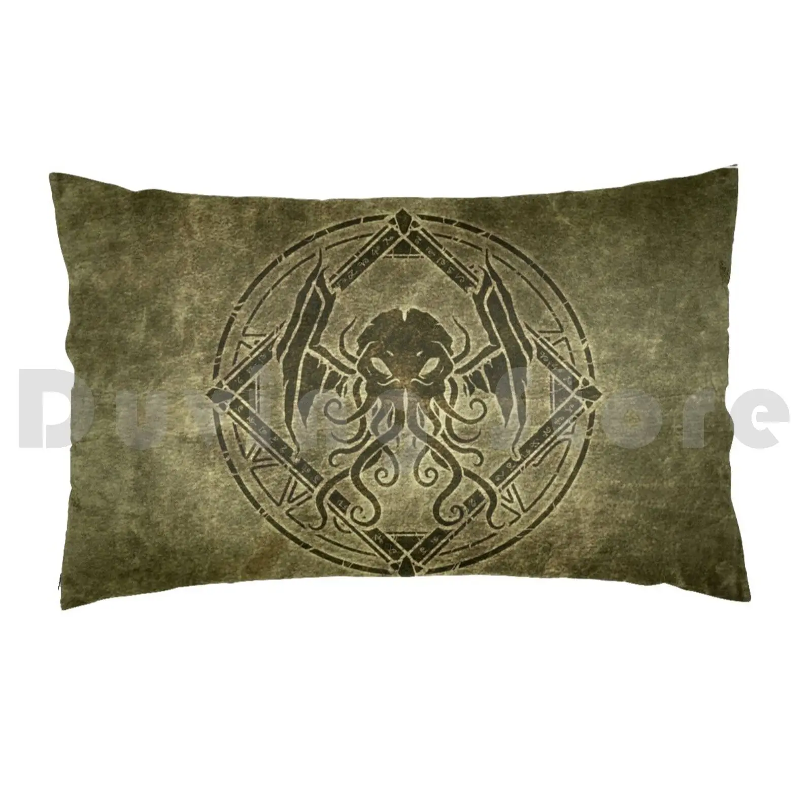 Cthulhu Design-Old Leather Pillow Case Printed 50x75 Cthulhu Eldritch Horror Dark Elder God Tentacles Elder