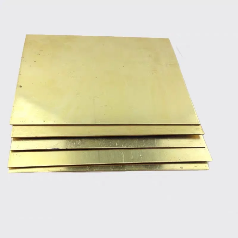 2pcs 2x50x50mm Brass Sheet CuZn40 CW509N C28000 C3712 H62 Customized Strip Gold Film Wire Brass Foil Plate Jewelry Making DIY