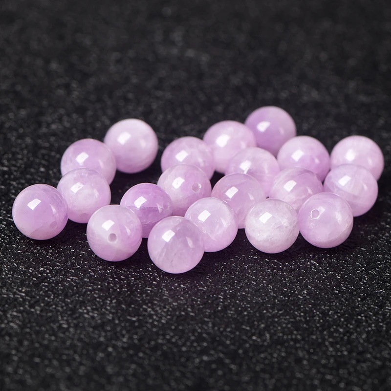 4A Natural Kunzite Chorite Quartz Crystal Single Bead DIY Beads Jewelry Making