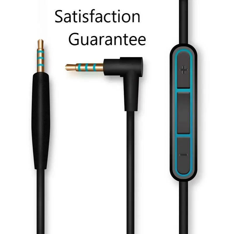 Cable de Audio de repuesto con micrófono para auriculares BOSE QuietComfort 25, QC25, QC35, SoundTrue SoundLink OE2/OE2I