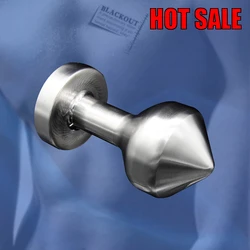 BLACKOUT650g Male & Female Metal Big Anal Plugs Solid Stainless steel Heavy Anus Bead Chastity Anal Sex Toys Adult Game A114