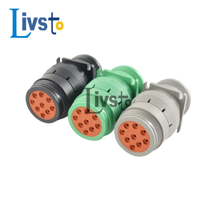 

1 Set 9 Pin Deutsch New ROHS Waterproof Auto Connector Diagnosctic Tool Circular Socket Plug HD16-9-96S HD10-9-1939P HD10-9-96P