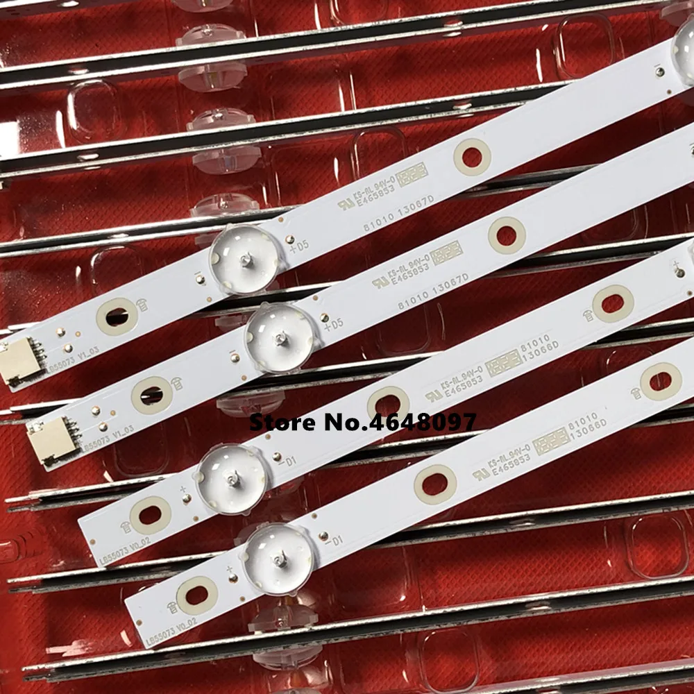 12 PCS LED backlight strip for 55PUS6503 55PUS7503 55PUS6162 55PUS6262 55PUS6753 55PUS7303 55PUS6703 LB55073 TPT550U1-QVN05.U