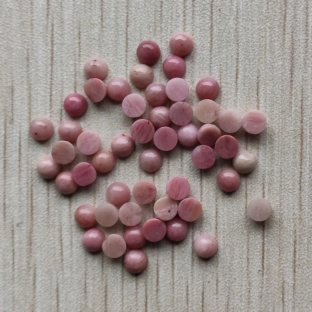 

Wholesale 36pcs/lot 2020 good quality natural Rhodochrosite round cab cabochon beads 4mm for jewelry making free shipping