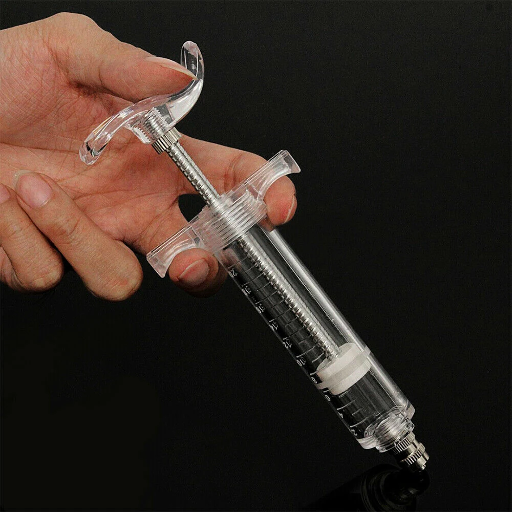 10/20/30/50/100ml Veterinary Plastic Steel Syringe Fine Syringe Feeder Tools Pet Bird Parrot Animal Feeding Accessories