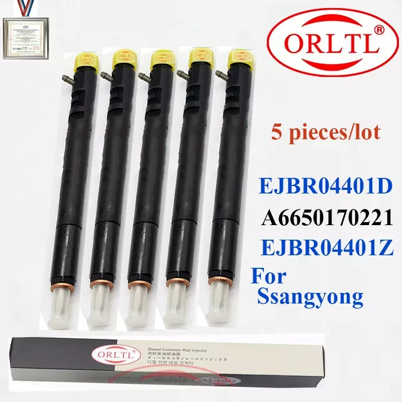 

5PC Diesel Injector EJBR04401D EJBR04501D EJBR03401D EJBR02601Z EJBR04701D A6640170222 A6640170121 Nozzle For SSANGYONG Euro4/3