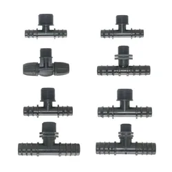 1/2 3/4 nici do 8/11mm 16mm 20mm 25mm złącze węża Tee 2-Way Splitter 3/8 1/2 3/4 rurki Pe Adapter 5 sztuk