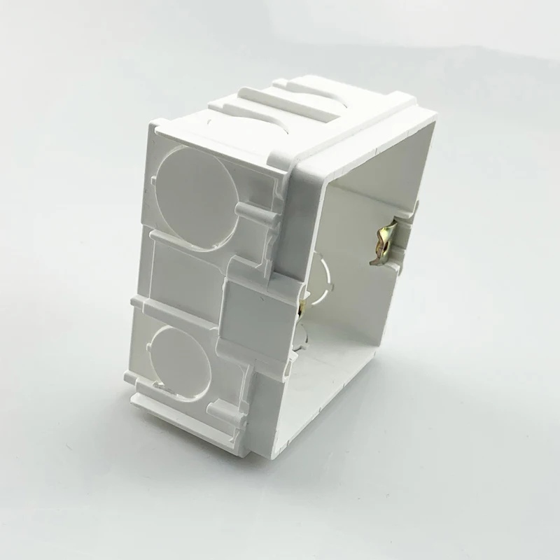 White Color 86mm Hiding Installation Concealed Mount Box Enclosure Junction Wiring Boxes For Wall Outlet Panel