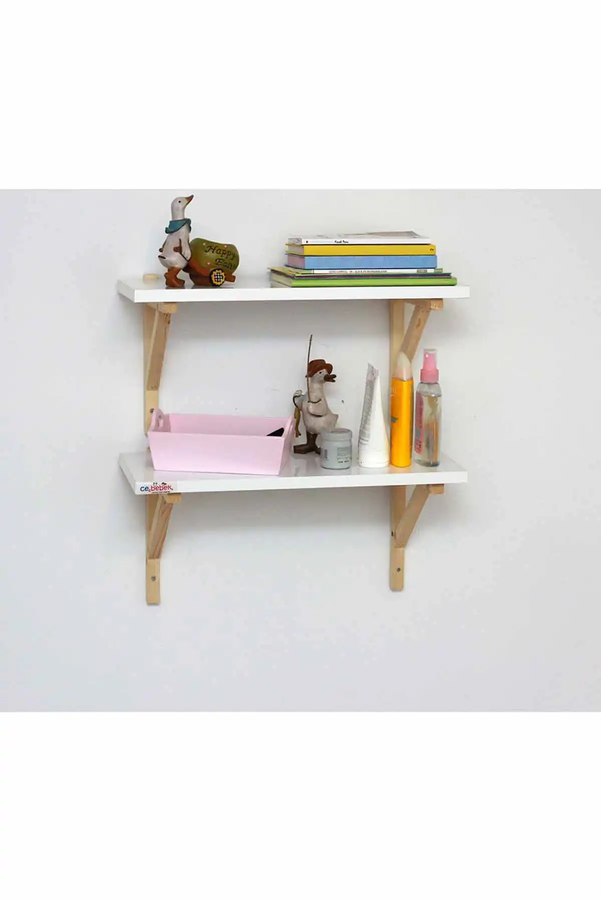 2 Buah Rak Dinding, Kamar Anak-anak, Rak Buku, Dekorasi Rak Montessori Pendidikan Rak Ganda CEE2SUN502099