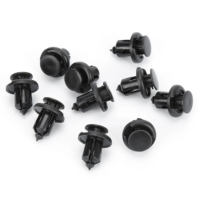 10mm Auto Fasteners Rivets Clips Car Bumper Door Panel Fender Liner Clips Retainer Rivet Trim For Mitsubishi Honda Nissan