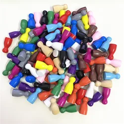 100 Pcs/Set 25*12mm Chess Pieces Games Accessories Marking Color Wooden Pieces 14 colors