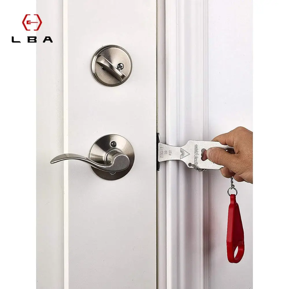 1 Set Self-Defense Door Stop Travel Lock Travel Accommodation Door Stopper Door Lock Portable Hotel Door Locks