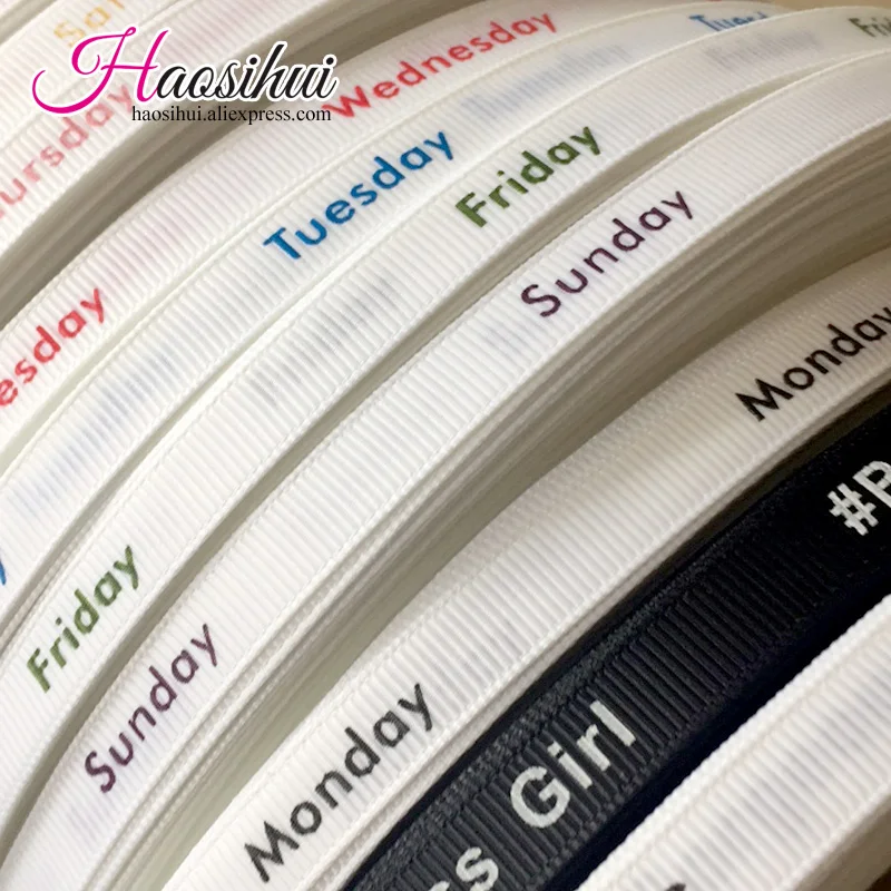 Free Design 3/8''(10mm) Grosgrain Personalized Printed Ribbon for Party Wedding Baby Shower Favor 100 yards/lot