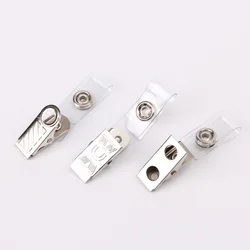 10Pcs ป้ายโลหะคลิปไวนิลสายคล้องจระเข้ Hole Clamps แขวน ID Card ผู้ถืออุปกรณ์เสริม