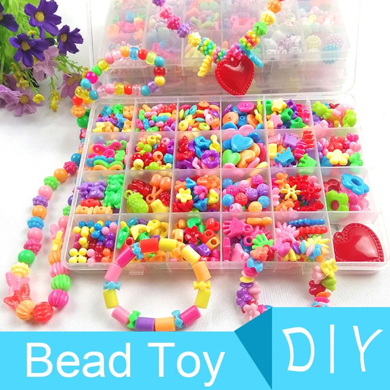 

500-550pcs Creative DIY Handmade Beaded Toys For Kids Children Hama Beads Mini Craft Kits Bracelet Necklace Jewelry Girl Gift