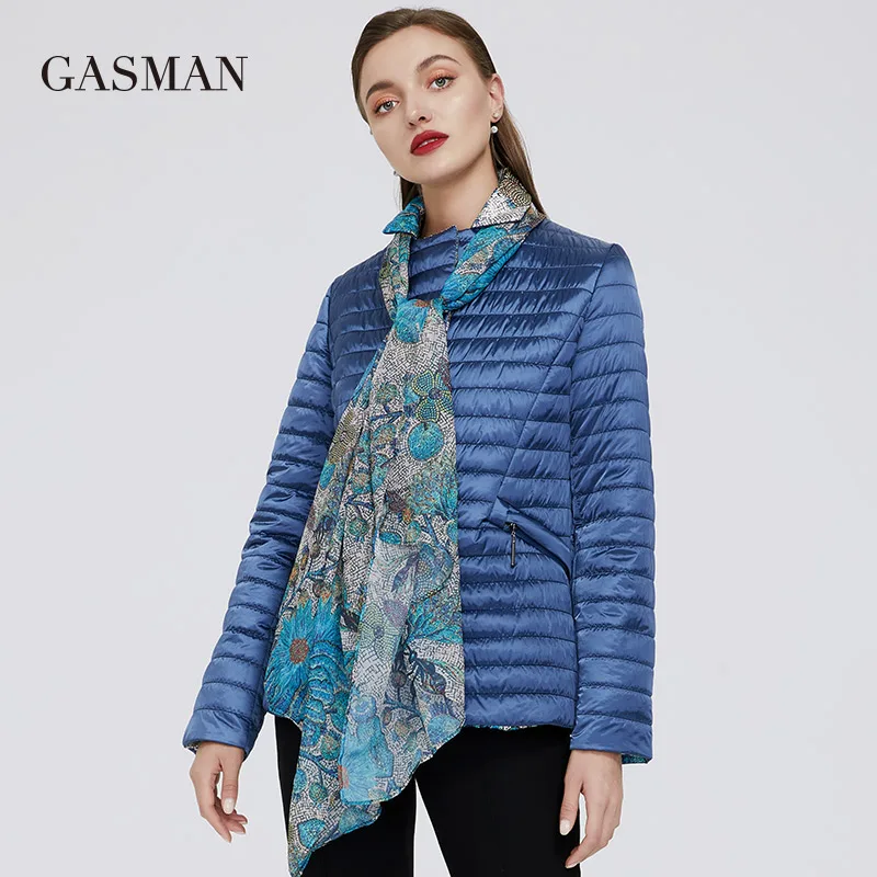 GASMAN Solid cotton Slim short jackets for Women winter jacket zipper parka Hooded down jacket Female autumn casual puffer coats