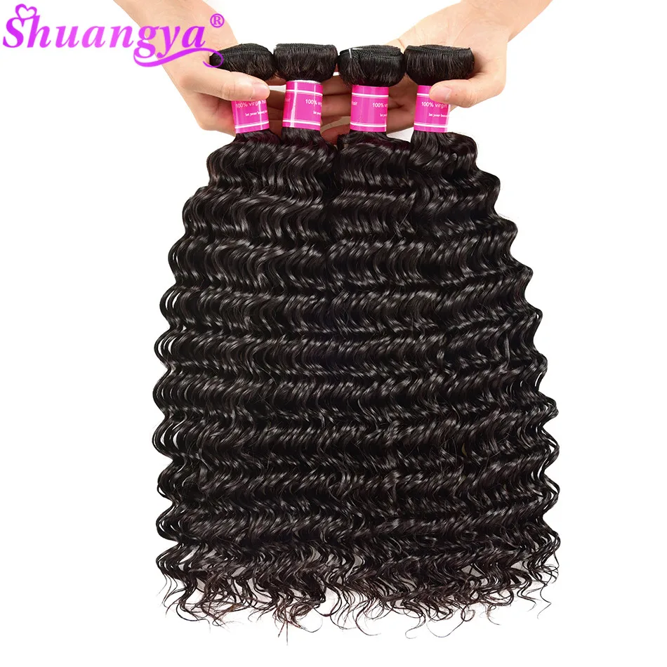 Deep Wave Bundles Wholesale Price Brazilian Hair Bundles 100% Unpressed Virgin Human Hair Bundles Deep Wave Hair for Black Women