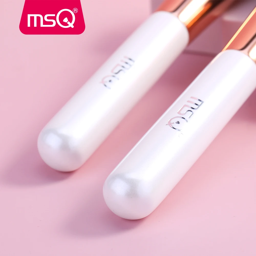 MSQ 15pcs Face Makeup Brushes Professional White/Rose Gold Synthetic Hair Powder Foundation Eyeshadow Brush Cosmetics Makeup Set