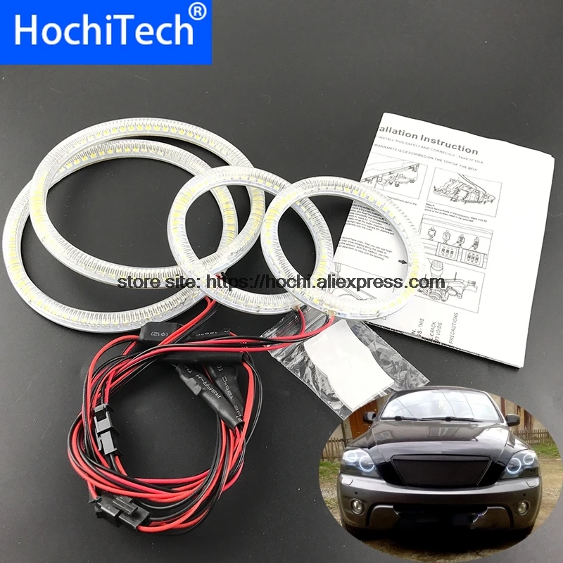 

HochiTech Ultra bright SMD white LED angel eyes 2000LM 12V halo ring kit daytime running light DRL for Kia Sorento 2006 - 2009