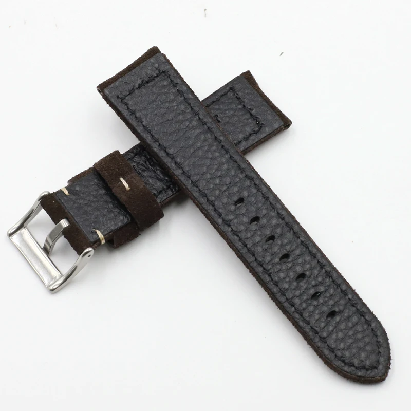 Onthelevel New Suede Leather Soft Watchband 20mm 22mm Watch Strap Gray Coffee Replacement Bracelet Belt For IWC PANERAI #E