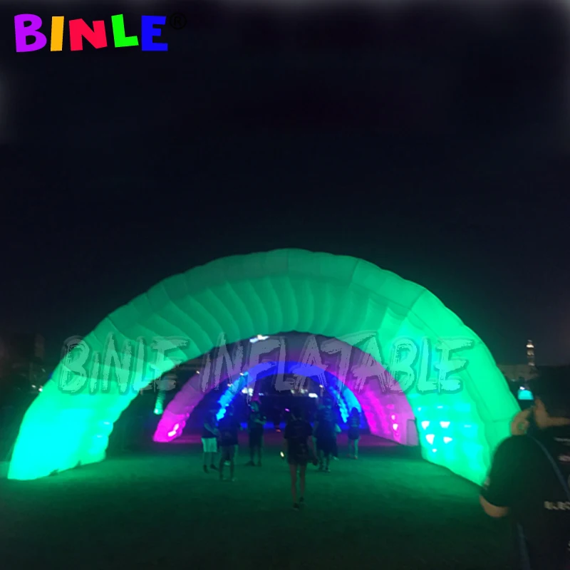 

Custom made giant fish shape inflatable entrance tunnel tent with led lights party marquee for Outdoor Activity