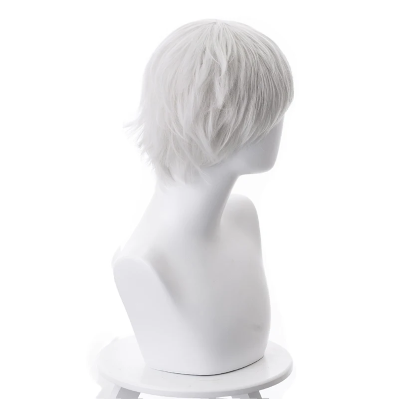 Norman Cosplay Wig Anime Yakusoku no Neverland Silvery White Cosplay Wig The Promised Neverland Norman Cosplay + Wig Cap