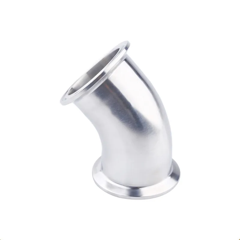 

Free Shipping 2"(51mm)OD64mm, 45 degree Pipe Bend, Tri-clamp Connection Elbow Pipe Fitting,SS304