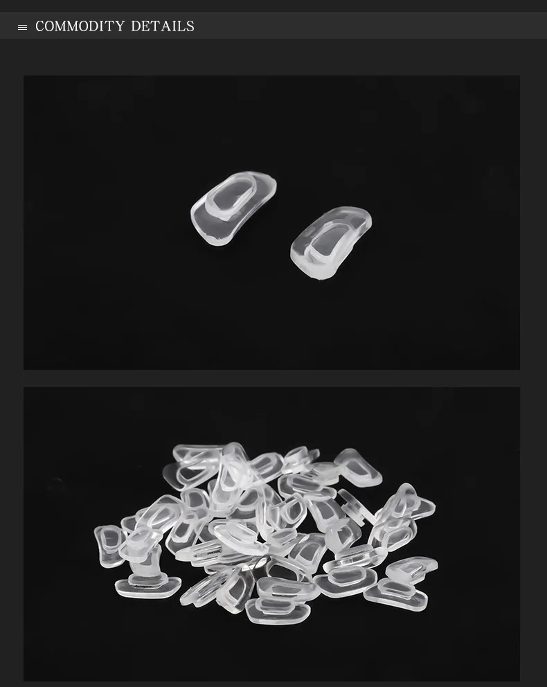 (25 Paar) Brillen-Nasenpads aus Silikon, zum Einrasten, Kunststoff-Stahlrahmen, Brillen-Nasenpads, Nasenpads für Stahlrahmen, weich, Bydhoptical – Detail 3