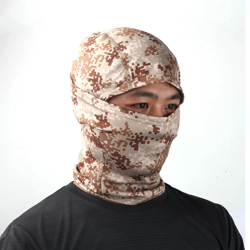 Outdoor Climbing Cycling Sports Headgear Camouflage Elastic Headgear Real CS Tactical Protection Jungle Desert Turban Face Mask