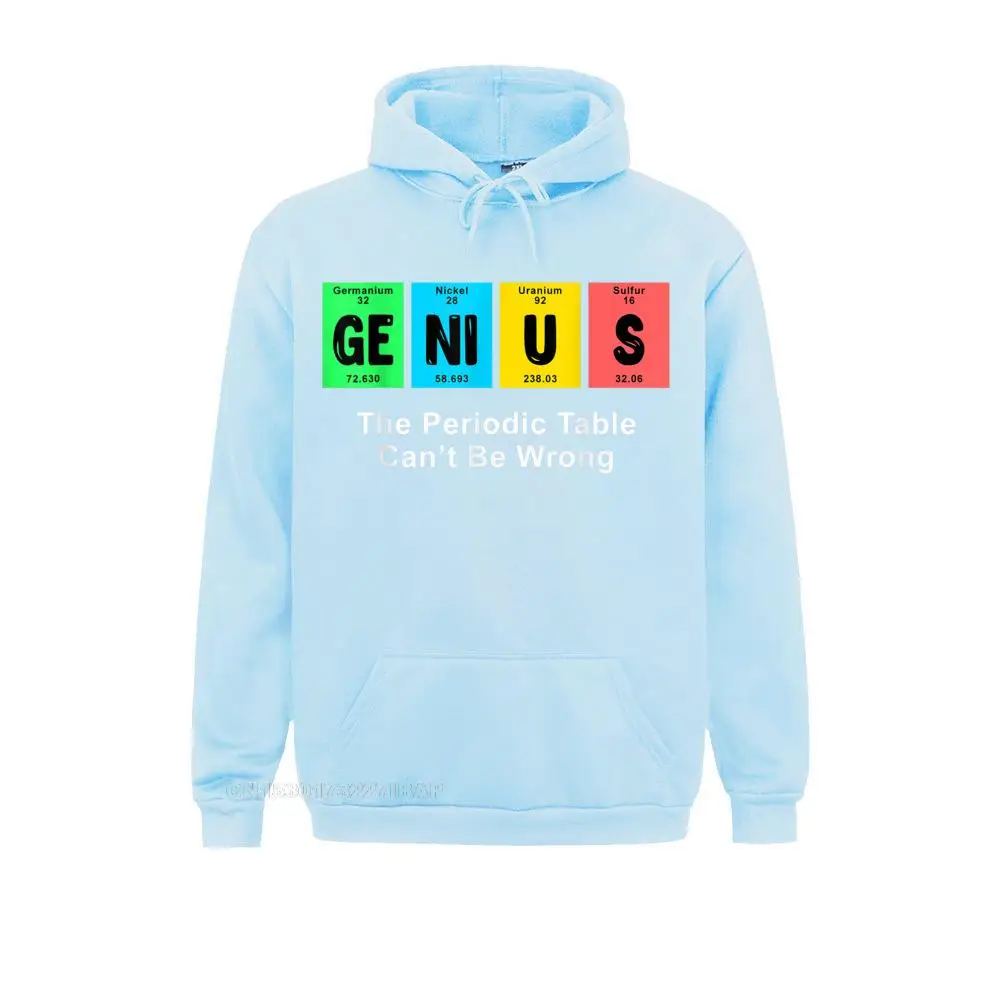 Periodic Table GENIUS Hoodies Sportswears Autumn Prevailing Party Long Sleeve Christmas Youth Sweatshirts Print