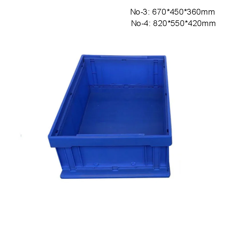 

Industrial Foldable Basket PP Plastic Large Storage Box Shelve Case Container Multifunctional Turnover Box Without Lid No-3/No-4