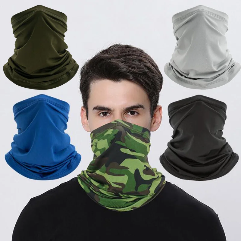 Men Women Summer Magic Mask Headband Elastic Breathable Neck Gaiter Tube Scarf Half Face Cover Tactical Bicycle Hiking Bandana