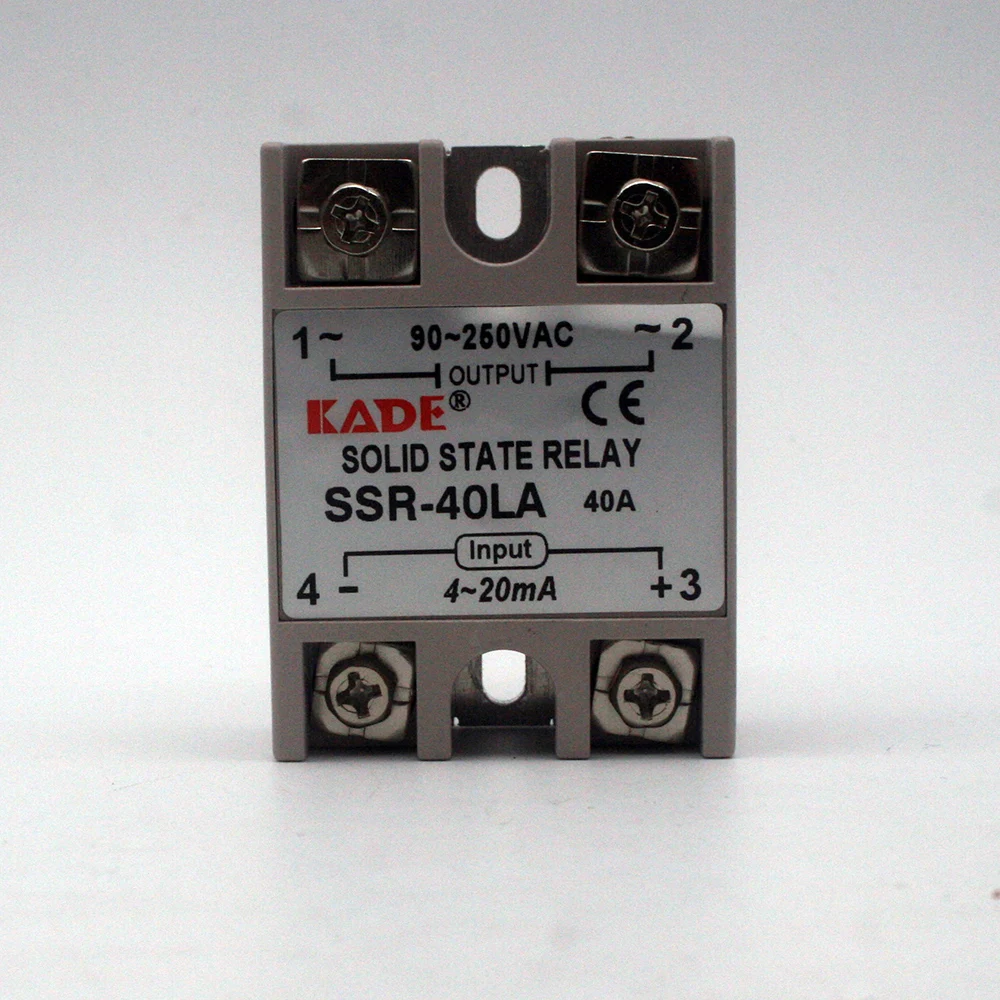 SSR-10LA/ 25LA / 40LA Saat Ini Jenis Solid State Voltage Regulator Cerdas Solid State Modul Regulator Tegangan Input 4-20mA