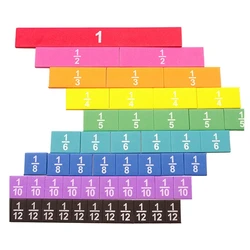 51 Pcs/Set Rainbow Fraction Cube Children Early Educational Math Toys Kids Learning Educational Toy Montessori Baby Toy