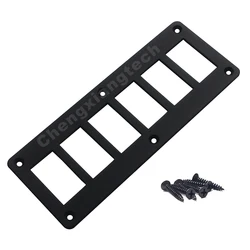 6-Gang Aluminum Rocker Switch Mounting Panel for Carling/Narva/ARB Style Switches, Marine & Automotive Rocker Switch Panel DIY