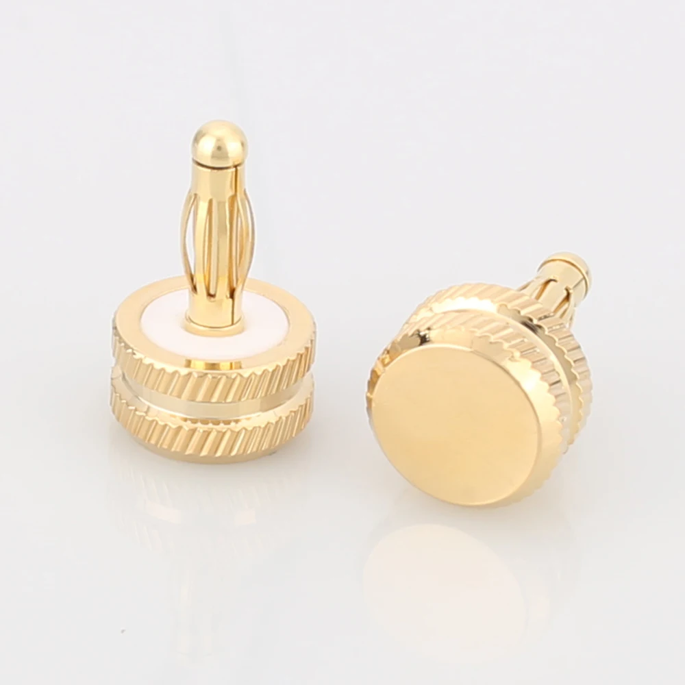 

2x Noise Reducing Caps Gold CAP Speaker Amplifier Terminal Binding Post