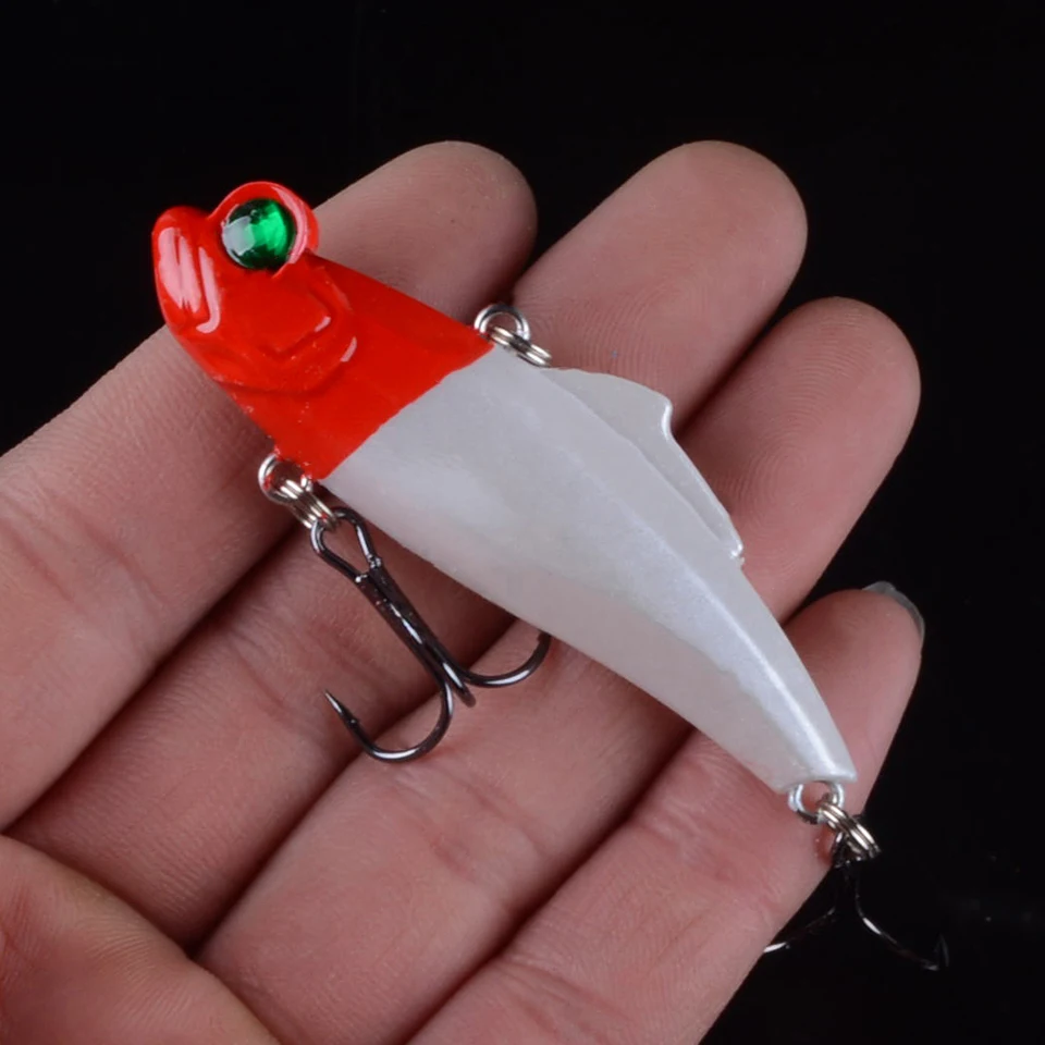 1 pcs 6.7cm/12g Artificial Bait Popper VIB Fishing Lure lead inside Hard Bait Diving Pesca Bait Sea Fishing Tackle 3D Eyes