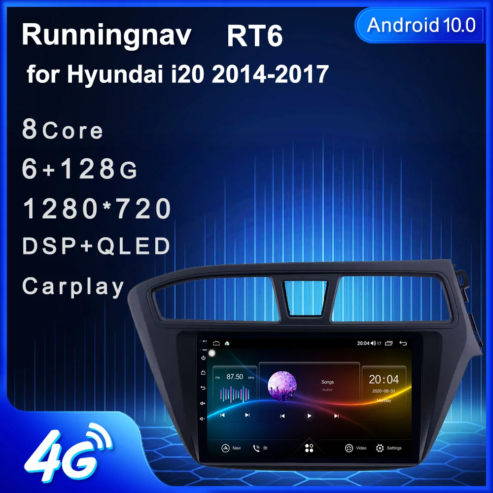 

Runningnav для Hyundai i20 2014-2017 Android автомобильное радио, мультимедийный видеоплеер, навигация GPS