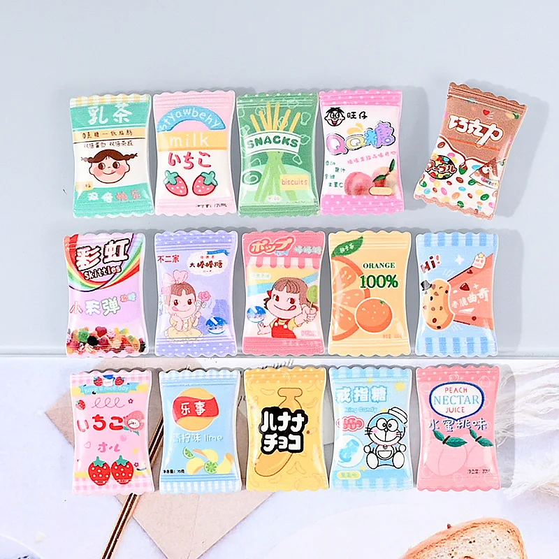 Pendientes colgantes de resina con forma de cabujón para mujer, joyería con diseño de dibujos animados de Chocolate, dulces, comida plana, regalo hecho en casa, 16/32 unids/lote