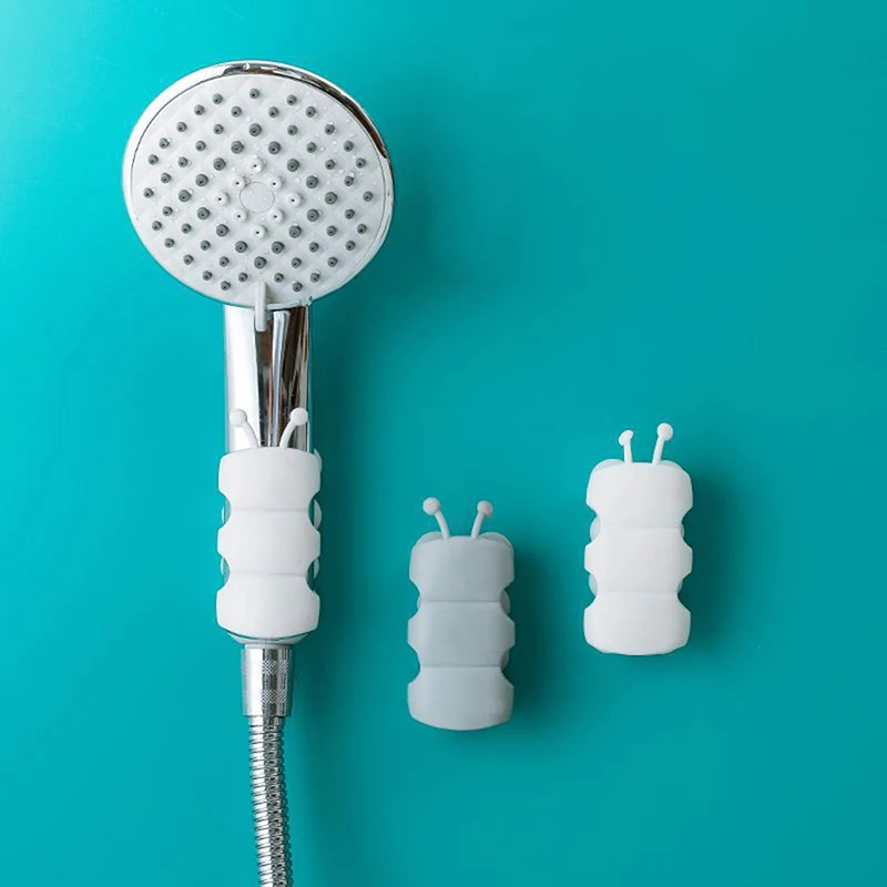 Soporte de cabezal de ducha de baño portátil, soporte de ducha de mano con ventosa montada en la pared, de silicona