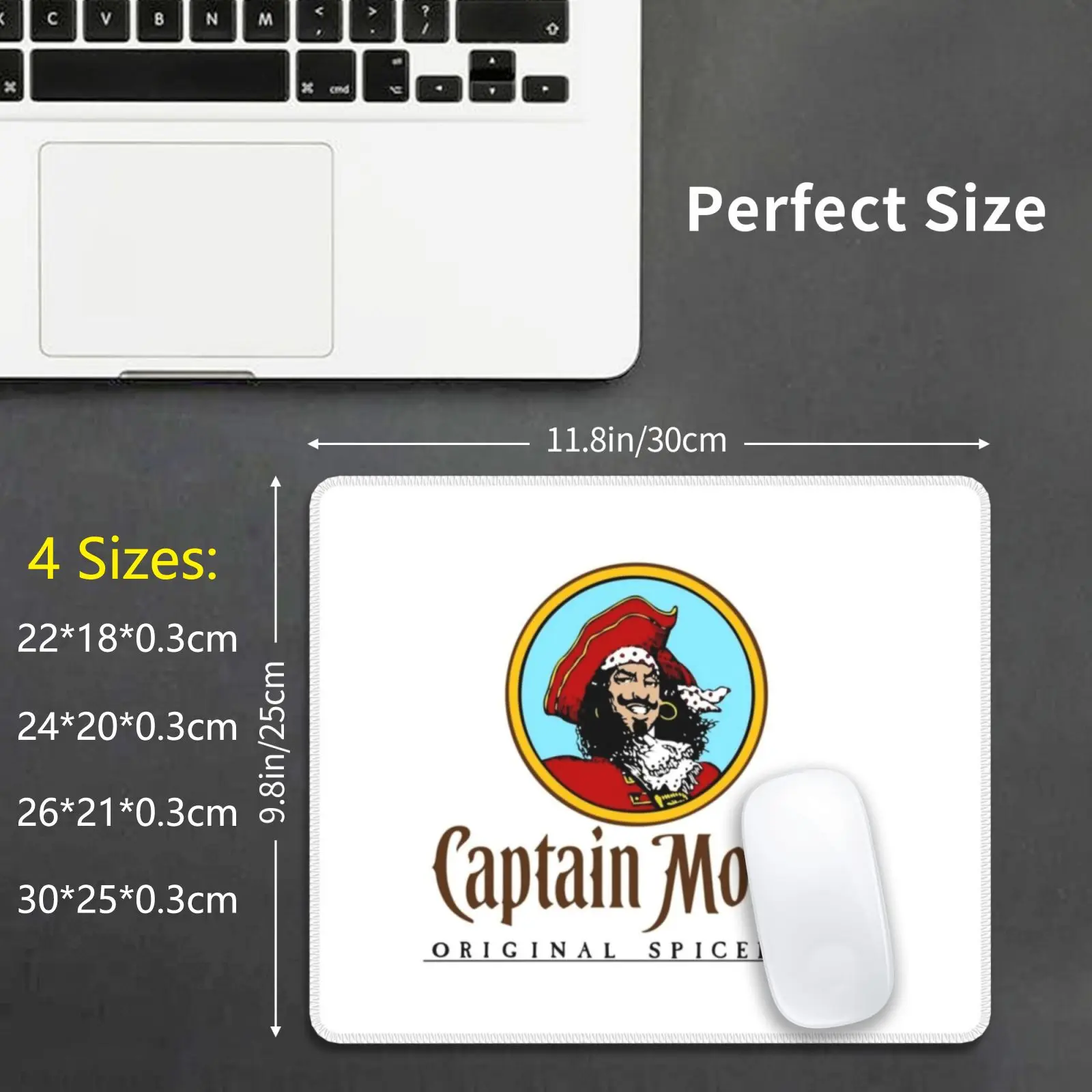 Captain Morgan Mouse Pad DIY Print Rum Pirate Captain Morgan Spiced Beverages Drinks Caribbean