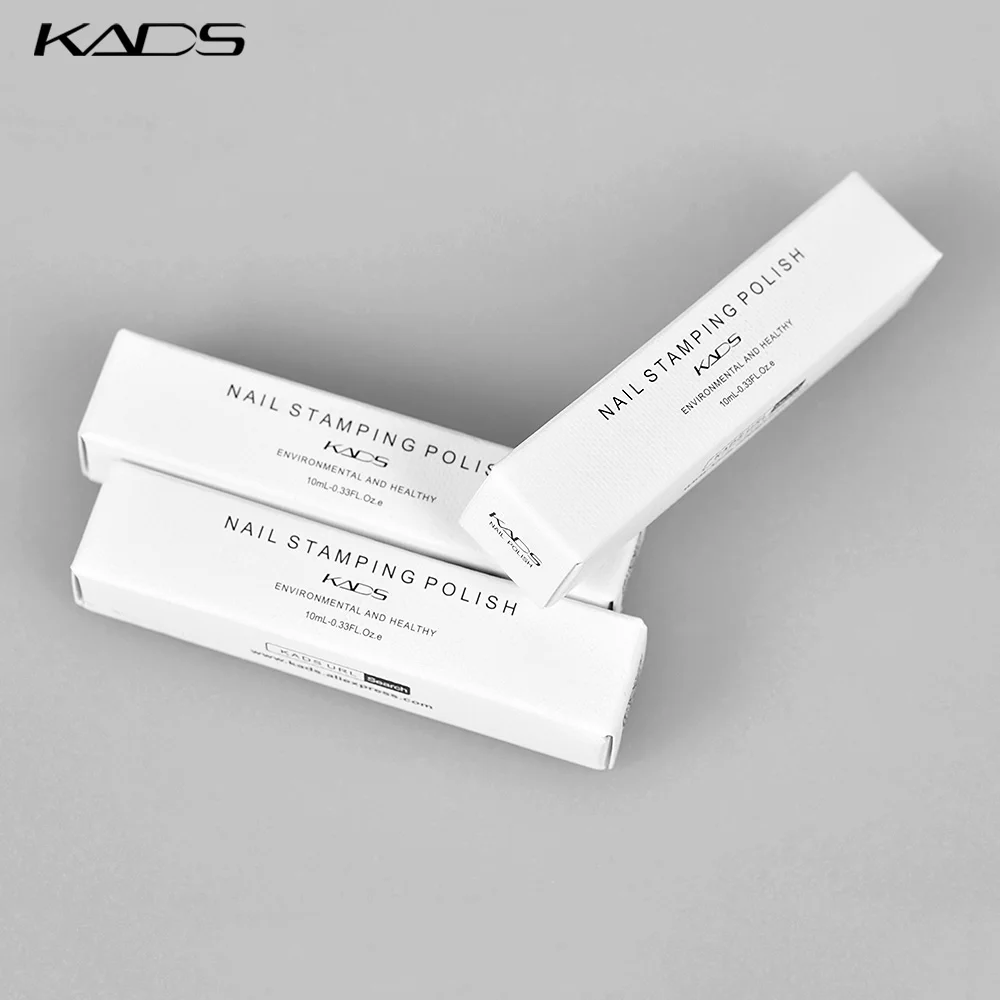 KADS 1pc Nail Art Stamping Polish White Black Colorful Stamp Plate Printing Varnish Pen Paints for Manicure Template Lacker