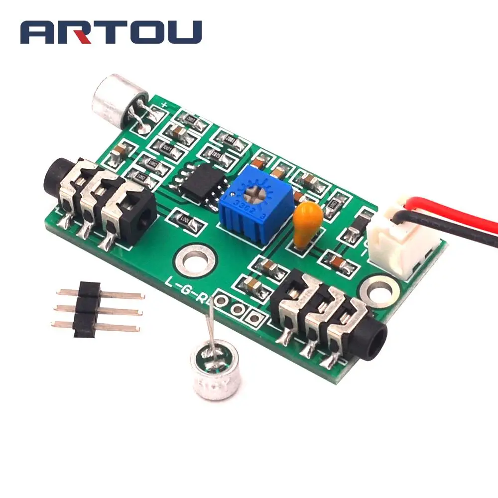 Microphone Pickup Microphone Amplifier Module Gain Adjustable Audio Amplifier Circuit AC Signal Amplifier Board