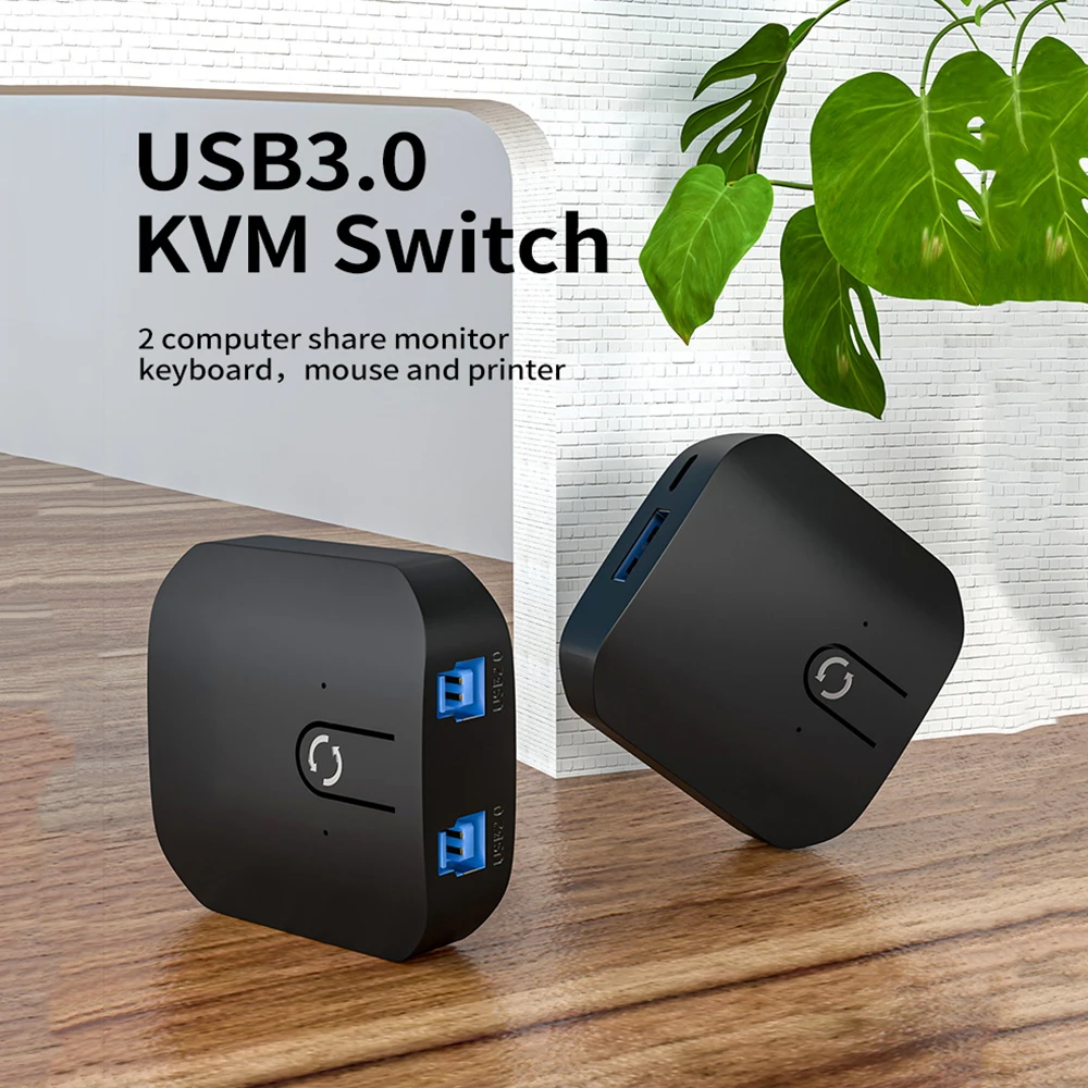 Commutateur KVM 2 en 1 USB 3.0, boîte de capture HD 1080P pour partager moniteur, imprimante, clavier, souris, répartiteur KVM USB 2.0